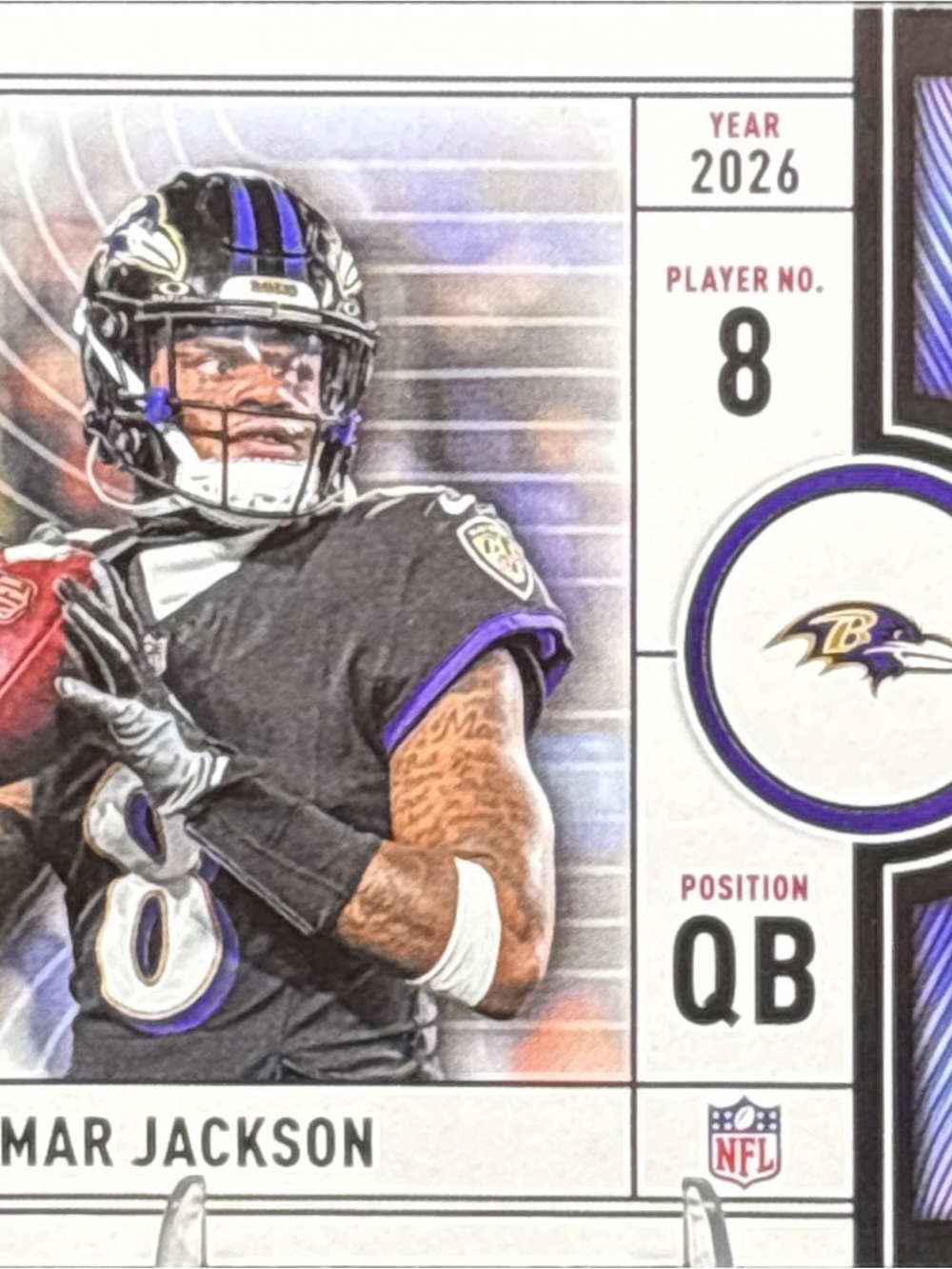 Topps Baltimore Ravens Big Ticket Player Lamar Jackson Football Trading Card